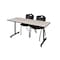 Kobe Rectangle Mobile table, 72" W, 72" H, Laminate Top, Maple MKTRCT7224PL47BK - alternate 1